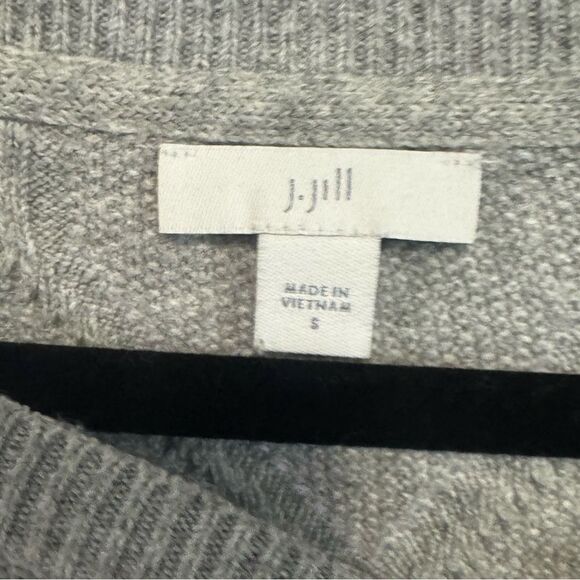 Like New - J. Jill Long Sleeve Soft Cable Knit Tunic Sweater - Pink / Gray - S - Picture 2 of 7